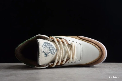 Brown SE 3 White Dark Shoes Air Retro Green 398614-500 Jordan 1027